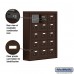 Salsbury Cell Phone Storage Locker - 5 Door High Unit (5 Inch Deep Compartments) - 15 A Doors - Bronze - Surface Mounted - Resettable Combination Locks